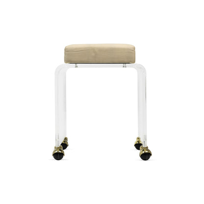 The Cushioned Marquis Vanity Stool, on wheels