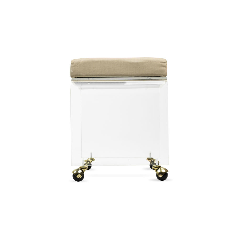 The Cushioned Marquis Vanity Stool, on wheels